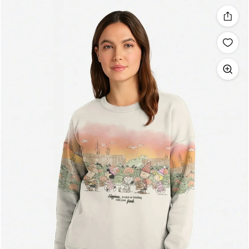Peanuts Women’s Halloween Sweatshirt Size XL NWT - Picture 4 of 4